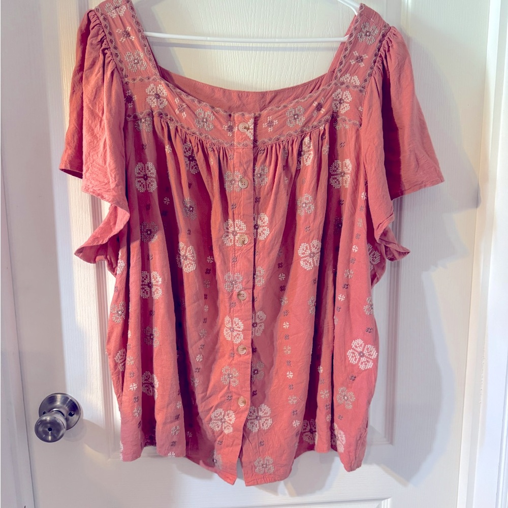Floral Embroidered Blouse